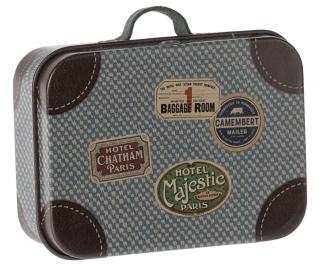 Maileg Kovový kufřík Travel Blue  Maileg Suitcase, Micro - Blue