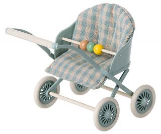 Maileg Malý kočárek na myší miminka Mint  Maileg Stroller Baby Mice