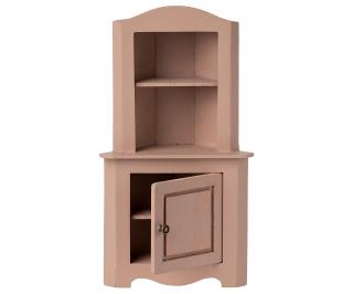 Maileg Rohová dřevěná skříňka Rose  Miniature Corner Cabinet Rose