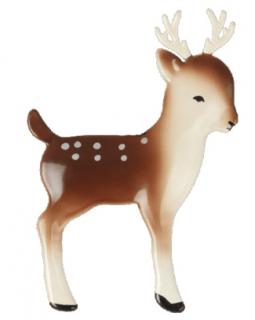 Maileg Vánoční kovová ozdoba Bambi velký Vzor: Světlý s puntíky
