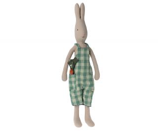 Maileg Zajíc v kostkovaném overalu, Size 3  Maileg Rabbit Size 3, Overalls