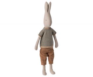 Maileg Zajíc v pruhovaném svetru, Size 4  Maileg Rabbit Size 4