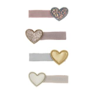 Mimi&Lula Sponky se srdíčky  Mimi&Lula Sparkle Heart Bar Clips