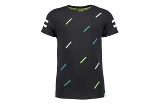 Chlapecké tričko černé s neonovými nášivkami Velikost: 116