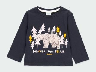 Chlapecké tričko s medvědem překlápěcí flitr Velikost: 86