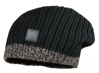 Dětská pletená čepice beanie černá Velikost: 55 cm