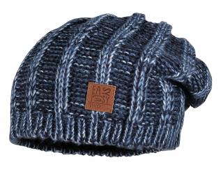 Dětská pletená čepice beanie modrá jeans Velikost: 51-53 cm