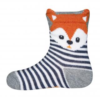 Dětské pruhované ponožky Lišák Velikost: EU 17-18