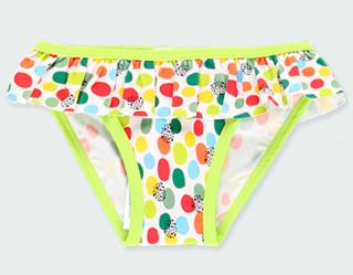Dívčí plavky kalhotky barevně puntíkované s taštičkou Velikost: 104