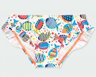 Dívčí plavky kalhotky barevné rybičky s taštičkou Velikost: 104