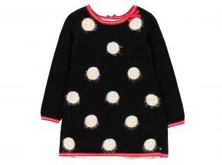 Dívčí pletené šaty s puntíky Beruška Velikost: 140