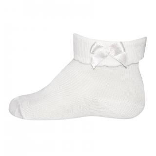 Dívčí ponožky s mašličkou bílé Velikost: EU 18-19