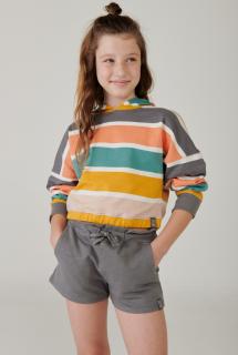 Dívčí šortky s vysokým pasem Organic šedé Velikost: 122
