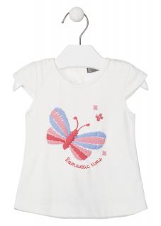 Dívčí tričko s krátkým rukávem Motýlek Velikost: 62