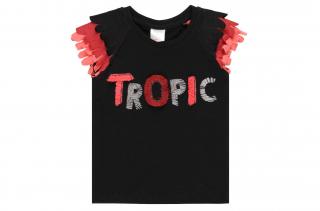 Dívčí tričko Tropic černé Velikost: 140