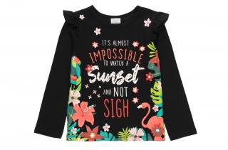 Dívčí tričko Tropic Sunset černé Velikost: 140