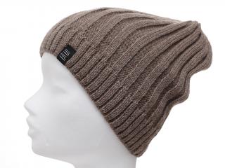 Pletená čepice beanie Khaki Velikost: 53 cm