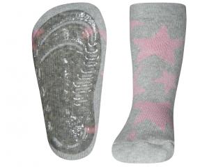 Ponožky s protiskluzem Hvězda růžové Velikost: EU 31-34