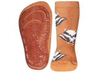 Ponožky s protiskluzem Mýval skořice Velikost: EU 25-26