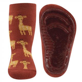 Ponožky s protiskluzem oranžové Žirafa Velikost: EU 25-26
