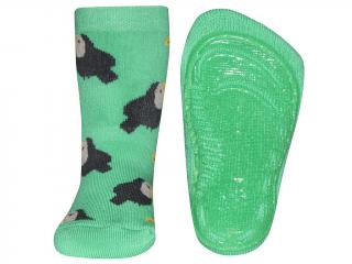 Ponožky s protiskluzem Papoušek zelené Velikost: EU 25-26