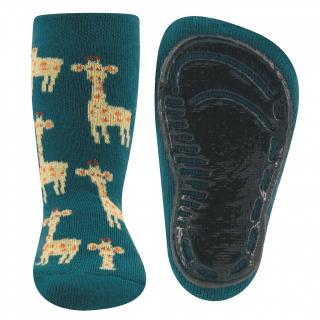 Ponožky s protiskluzem zelené Žirafa Velikost: EU 25-26