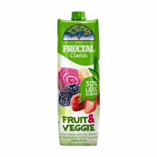 FRUIT  VEGGIE jahody, banány, červená řepa a ostružiny - Fructal 1000ml