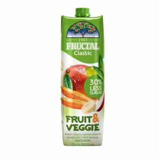 FRUIT  VEGGIE z manga, jablek, mrkve, banánů a bílých hroznů - Fructal 200ml