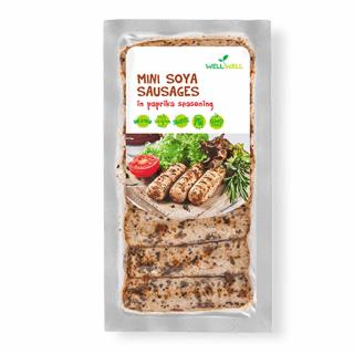 MINI sójové bílé klobásky v paprikovém koření - WELLWELL 180g