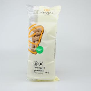 Sušenky preclíky skořicové polomáčené v karamelu bez lepku a vajec - Natural 160g