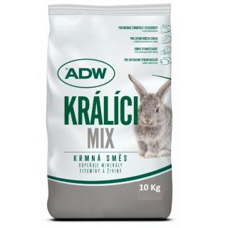ADW KS KKVK Krmivo pro králíky s antikokcidikem 10 Kg (Pro zabezpečení dobrého zdravotního stavu lze zkrmovat celou dobu výkrmu. Obsahuje antikokcidika (přírodní preparát Adicox), které mají pozitivní vliv na gastrointestinální trakt při problémech s)