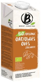 Bio ovesný nápoj Natur BERIEF 1 l (Tento ovesný nápoj (neboli tzv. ovesné mléko) je vyroben z celého bio ovsa a neobsahuje aromata, cholesterol, mléčné bílkoviny a laktózu , obsahuje pouze 1,4 % tuku. Neobsahuje ani žádný přidaný cukr ani jiné sladidlo.)