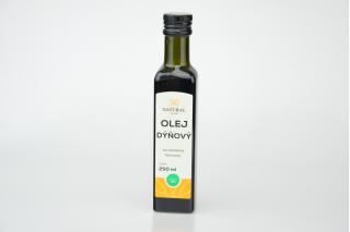 Olej dýňový za studena lisovaný 250 ml (Dýňový olej obsahuje nenasycené mastné kyseliny. Unikátní je svým obsahem cucurbitacinů – přírodních látek podobných hormonům, které mají schopnost zabraňovat degenerativním procesům a zpomalovat stárnutí buněk. )