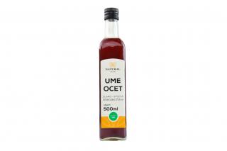 Ume ocet 500 ml (Umeocet má výraznou slano-kyselou chuť a příjemné lehce ovocné aroma. Výborně se hodí do salátových zálivek. Využijete ho při přípravě kulajdy nebo čočky na kyselo a také na dochucení všech pokrmů, kam potřebujete dodat slano-kyselou chuť