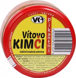 Vítovo kimči pálivé 200 g (Kimchi je superpotravina a jedno z nejzdravějších jídel na světě. Jídlo, které prošlo fermentací, je po nutriční stránce mnohem hodnotnější než její původní složky)