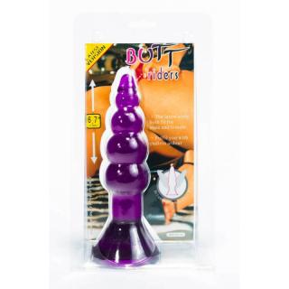Butt Riders Anal Plug Purple, anální kolík s přísavkou 17 x 4,3 cm