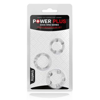 Lovetoy Power Plus Triple Beaded Ring Set, sada 3 ks erekčních kroužků