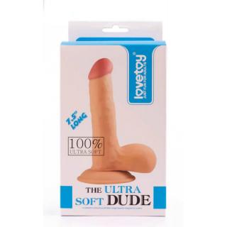 Lovetoy The Ultra Soft Dude 7.5″, realistické dildo s přísavkou 19 x 3,9 cm