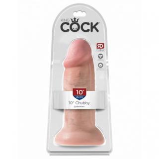 Pipedream King Cock 10 Chubby dildo s přísavkou 25,4 cm x 7,6 cm
