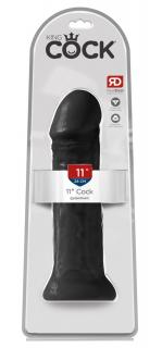 Pipedream King Cock 11″ Cock Black, realistické dildo s přísavkou 28 x 6,4 cm