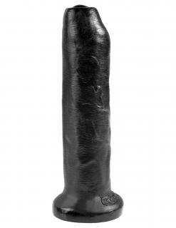 Pipedream King Cock 7 Uncut Black dildo s předkožkou 20 x 4.6 cm