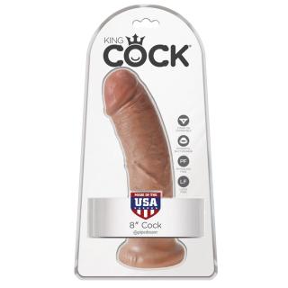 Pipedream King Cock 8″ Cock Tan dildo s přísavkou 20,3 x 4,6 cm.