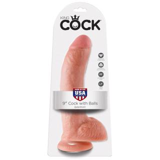 Pipedream King Cock 9″ Cock with Balls dildo s přísavkou 22,9 x 5,1 cm.