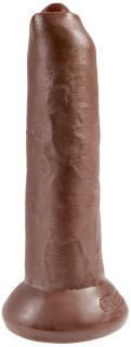 Pipedream King Cock 9 Inch Uncut Brown, dildo s predkožkou 22.9 x 5.5 cm