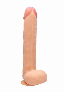RealRock Realistic Cock 15 Inch with Scrotum Flesh, dildo s přísavkou 38 x 7 cm
