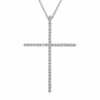 Přívěsek z bílého zlata s diamanty Pure Cross, large