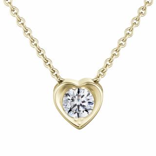 Přívěsek ze žlutého zlata s diamantem Pure Love (0,20 ct)