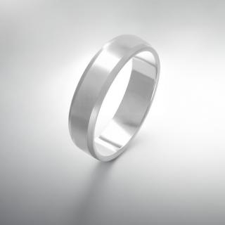 Prsten z bílého zlata Harbor Barva zlata: Bílé zlato, Šířka obroučky prstenu: 6 mm