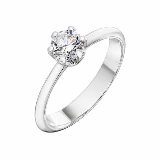 Prsten z bílého zlata s diamantem Harmony (0,18 ct)
