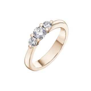 Prsten z růžového zlata s diamanty Pure Line 3